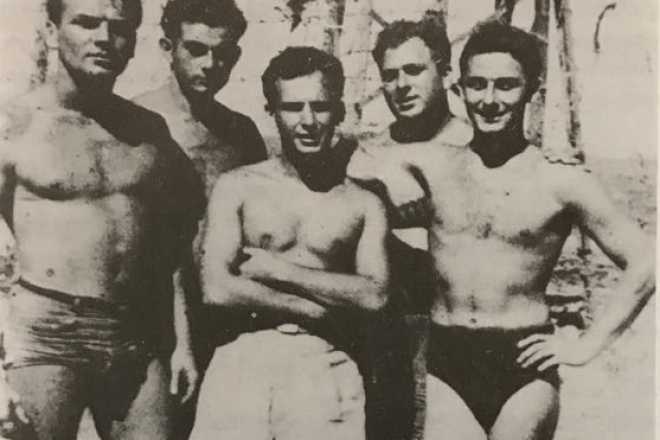 Murray Greenfield, a 91-year-old New York native who made aliyah prior to Israel's establishment in 1948, is pictured on the right. Credit: Courtesy.