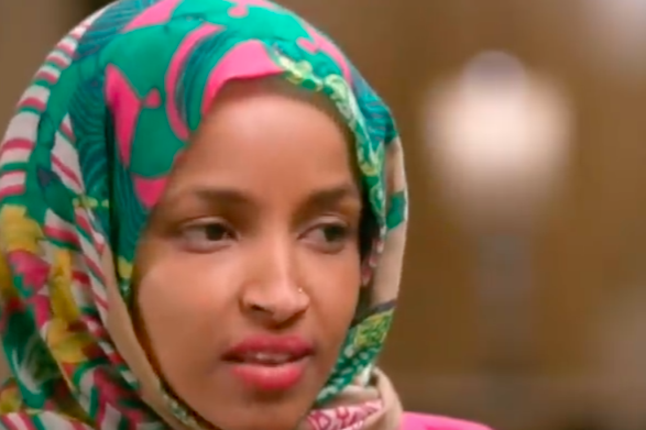 Rep. Ilhan Omar (D-Minn.) being interviewed by Yahoo News on Jan. 30, 2018. Source: Screenshot.