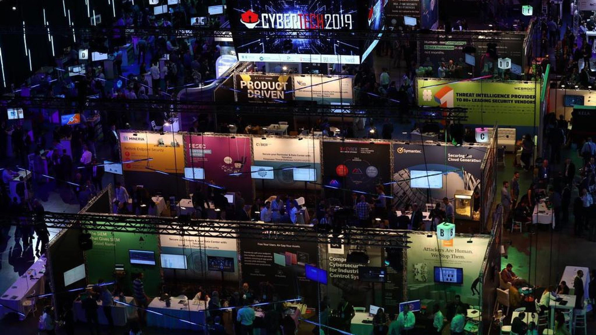 A view of Israel's 2019 Cybertech conference. Photo: Noa Amouyal.