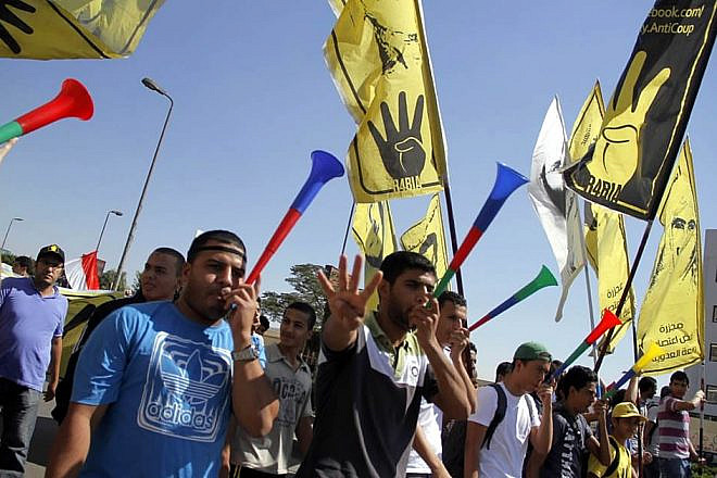 Anti-coup protesters in Nasr City, Cairo, on Oct. 11, 2013. The wave of "Arab Spring" protests started in April 2011, but caught on in other parts of the Arab and Muslim world. Credit: Hamada Elrasam via Wikimedia Commons.