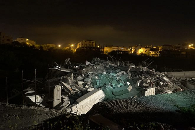 Rubble left from the destruction of Asem Barghouti's home in Kobar on March 7, 2019. Source: Israel Defense Forces.
