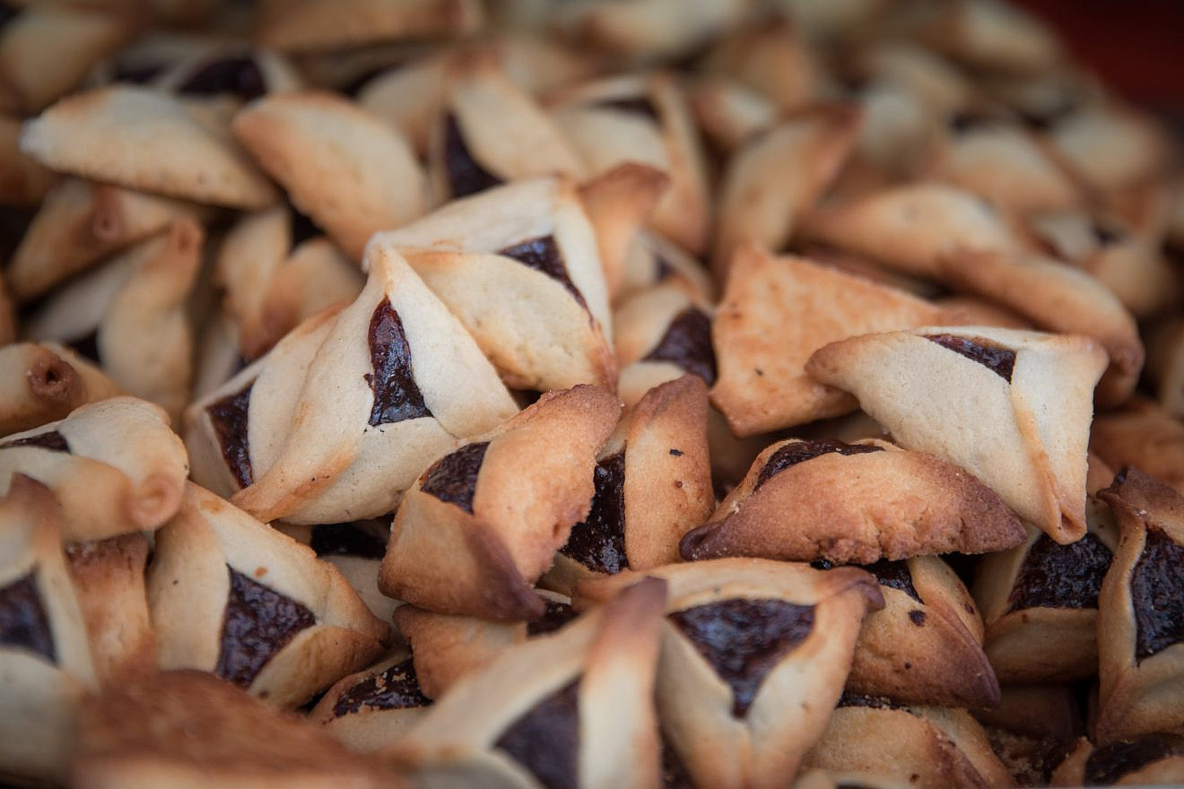 Traditional hamantaschen for Purim. Photo by Noam Revkin Fenton/Flash90.