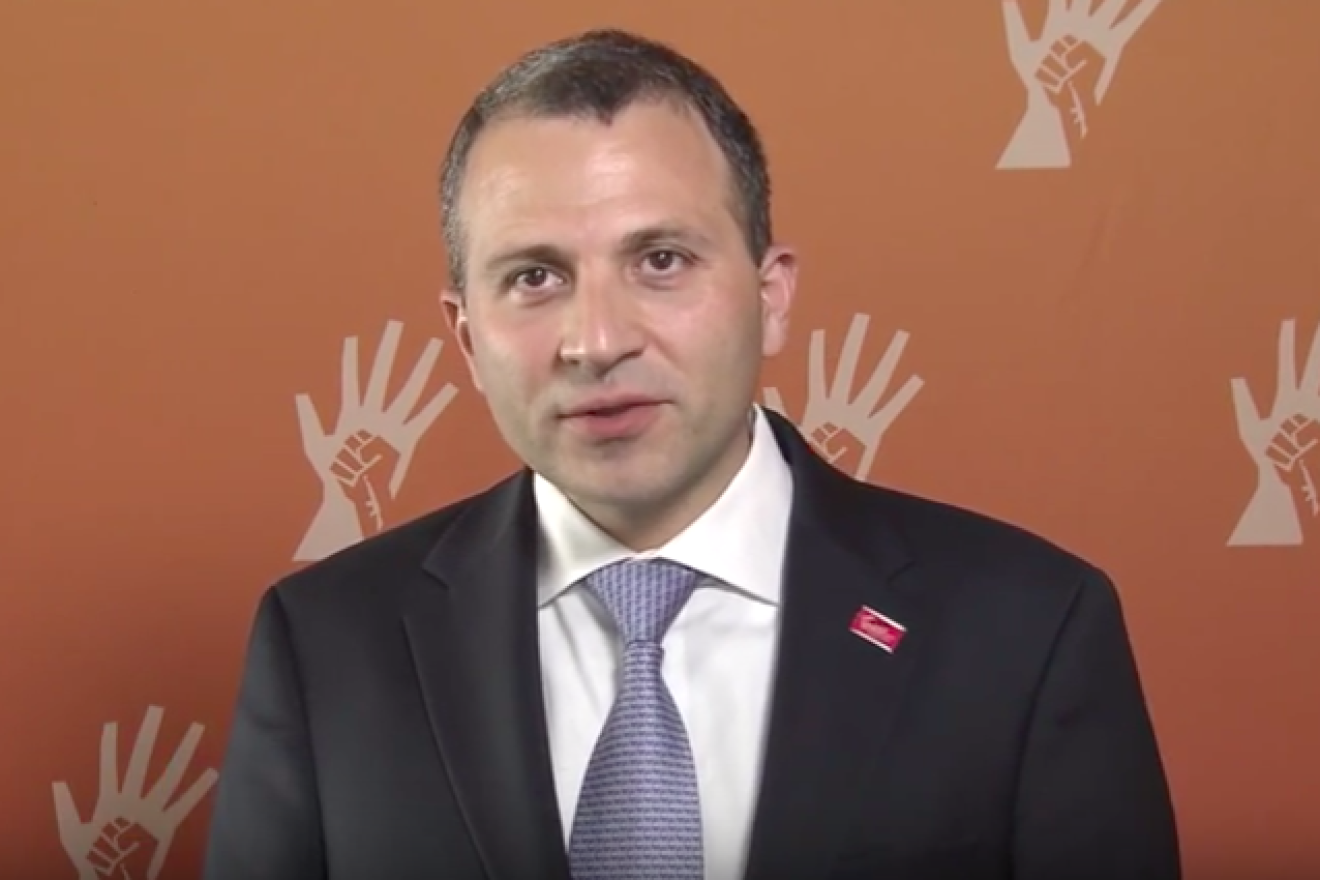 Former Lebanese Foreign Minister Gebran Bassil. Source: Screenshot.
