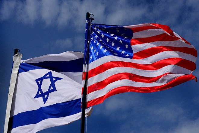 The flags of Israel and the United States wave above a camp for U.S. service members supporting exercise Juniper Cobra at an Israeli Defense Forces site on Feb. 23, 2018. Credit: Sgt. Matthew Plew/U.S. Air Force.