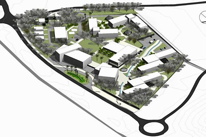 Blueprint for the 16-acre site of the new JNF Israel Education and Technology Center. Credit: JNF-USA.