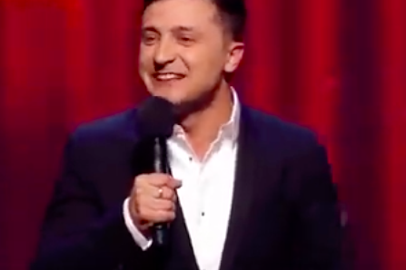 Ukranian Jewish comedian Volodymyr Zelenskyy. Source: Screenshot.