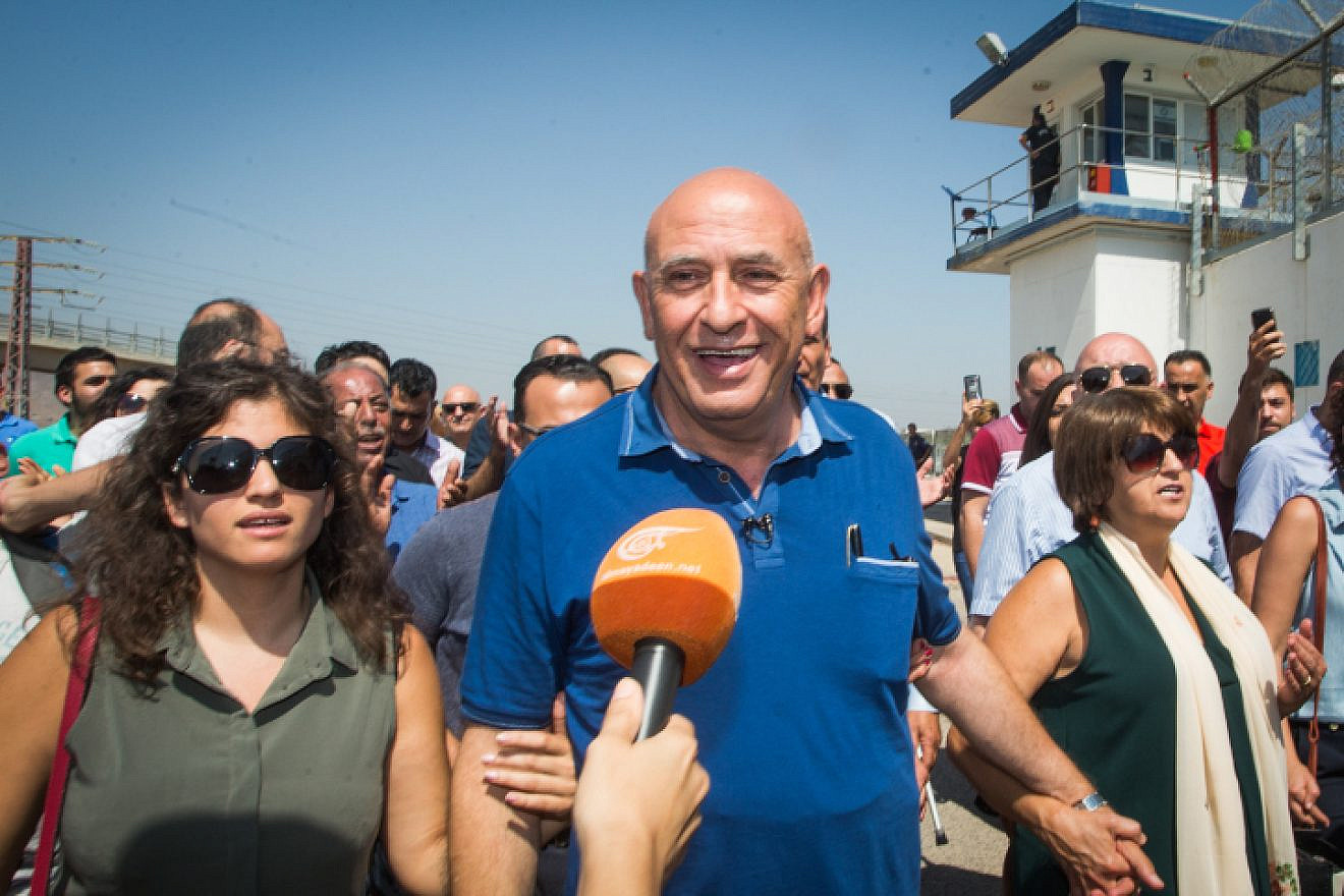 Former Israeli Knesset member Basel Ghattas arrives at Israel's Gilboa Prison to begin serving his two-year sentence, on July 2, 2017. Photo by Basel Awidat/Flash90.