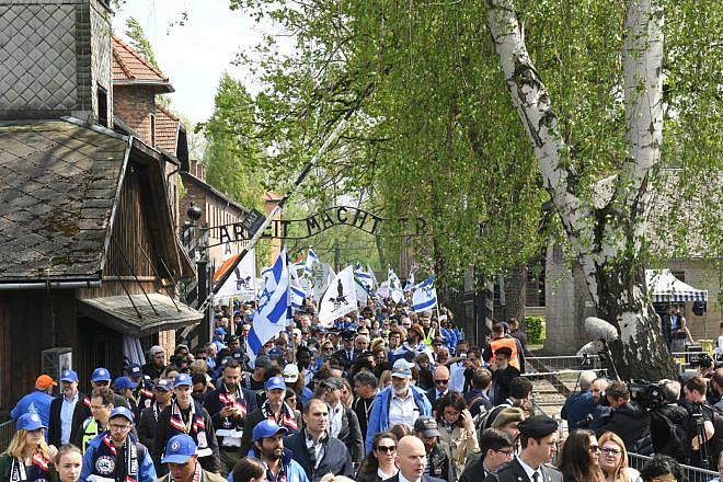 More than 10,000 Jewish and non-Jewish youth from 40 countries and dozens of Holocaust survivors and dignitaries from around the world participated in the 31st annual International March of the Living, May 2019. Credit: March of the Living.