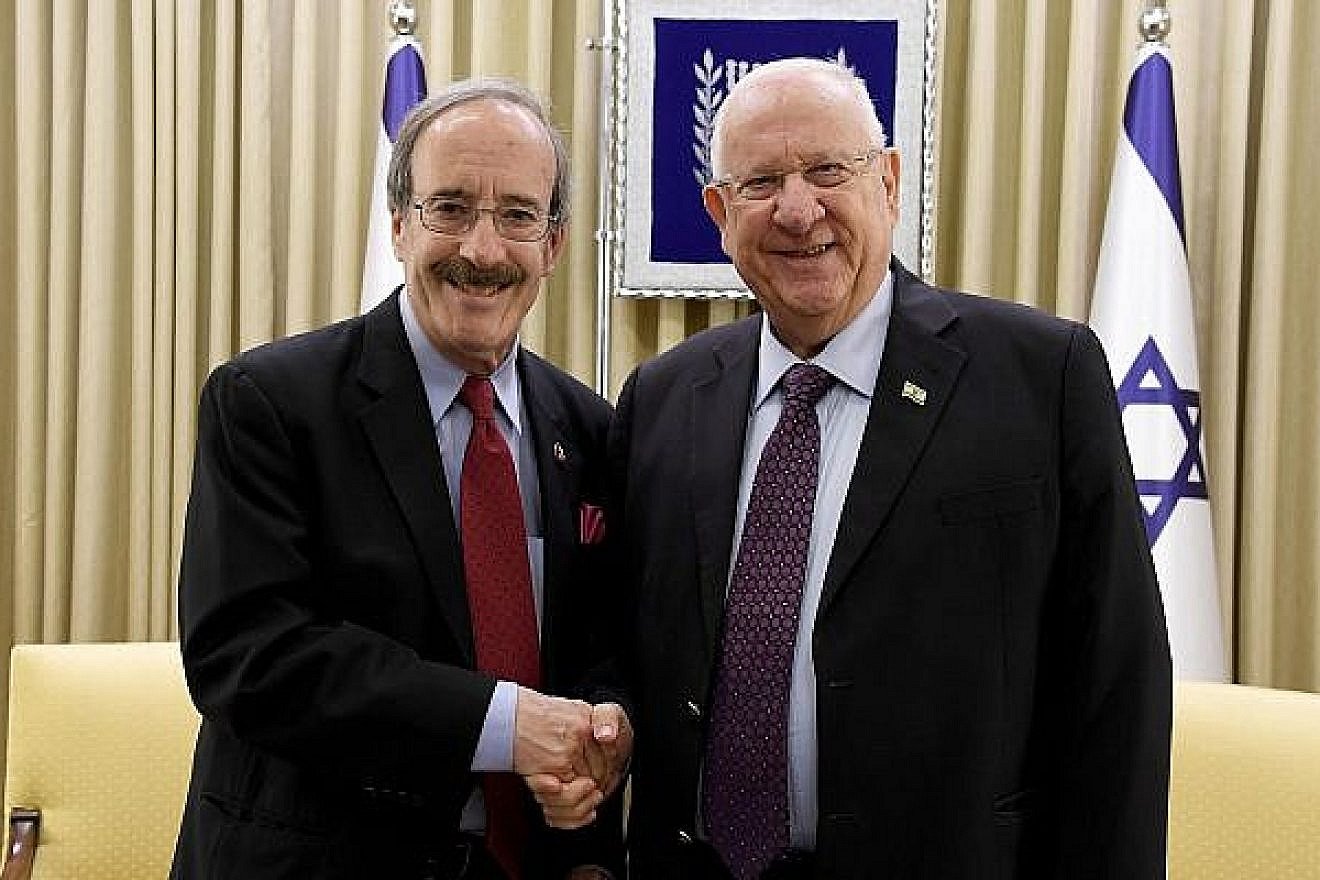 Rep. Eliot Engel (D-N.Y.), left, with Israeli President Rivlin in Jerusalem on May 29, 2019. Credit: Haim Zach/GPO.