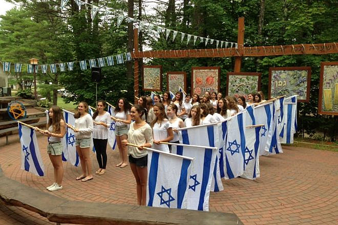 Celebrating Israel Day at Camp Yavneh in New Hampshire. Credit: Campy Yavneh via Facebook.
