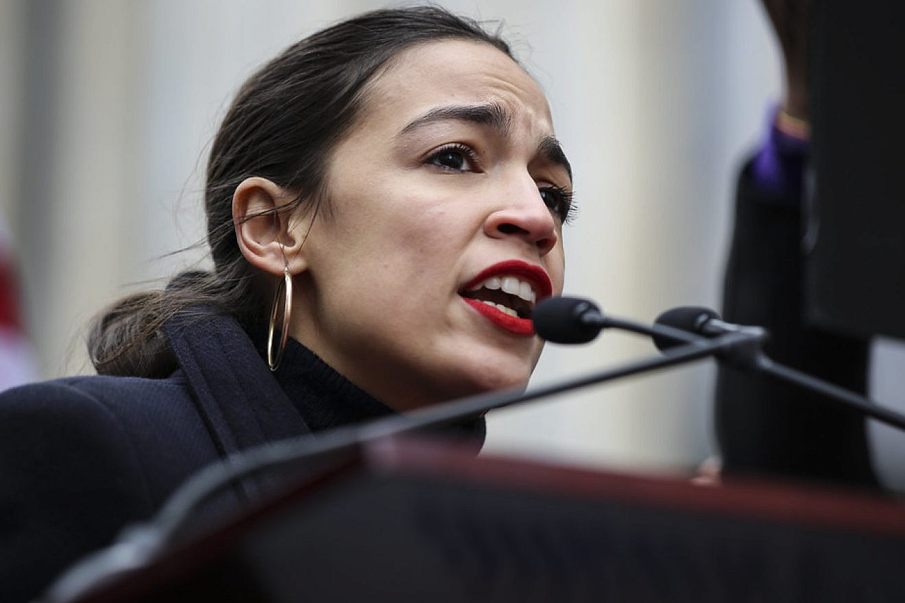 Rep. Alexandria Ocasio-Cortez (D-N.Y.) addresses the Women's March on New York City 2019. Credit: Flickr.