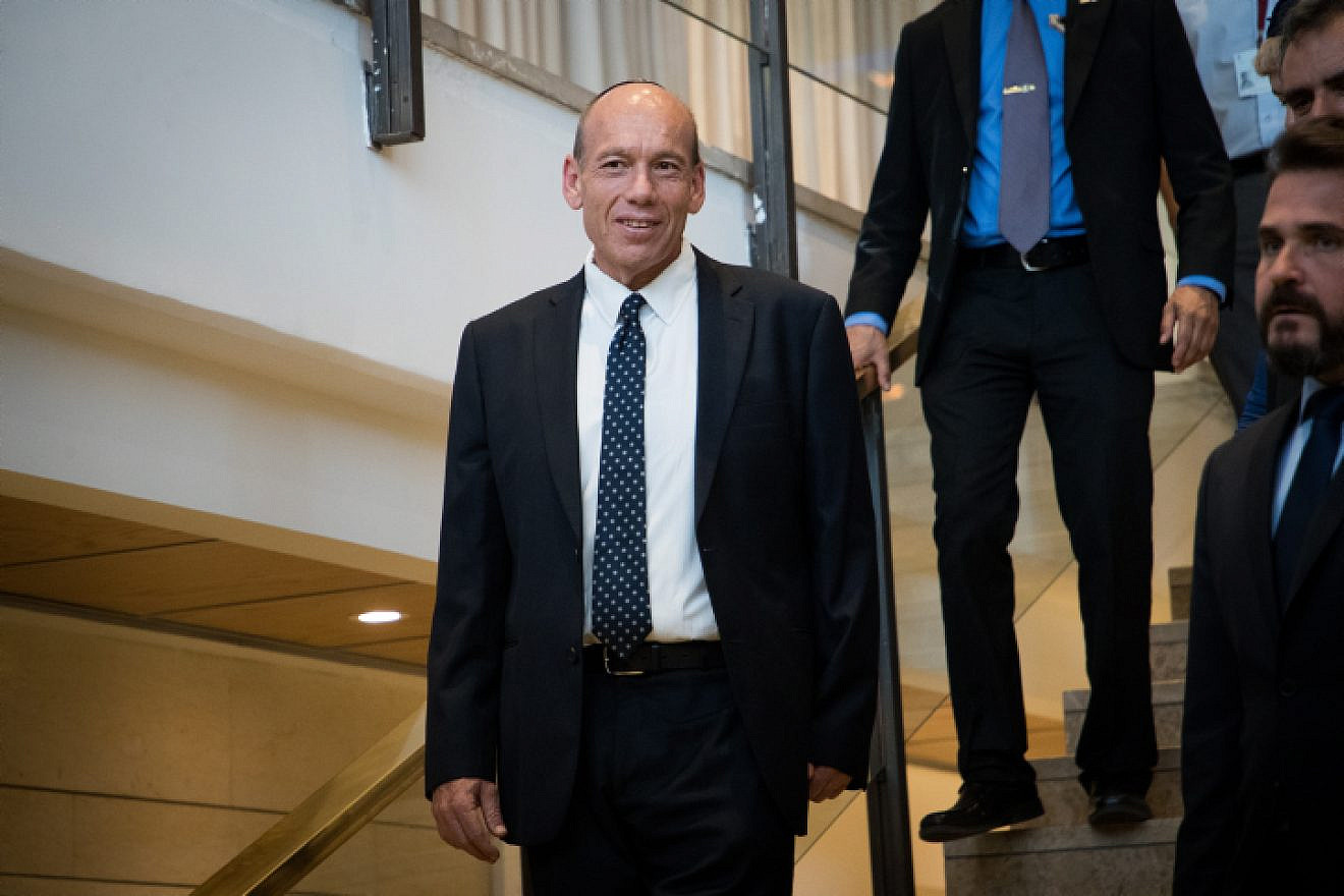 Israeli State Comptroller Matanyahu Englman attends a press conference at the Knesset in Jerusalem, June 3, 2019. Credit: Yonatan Sindel/Flash90.