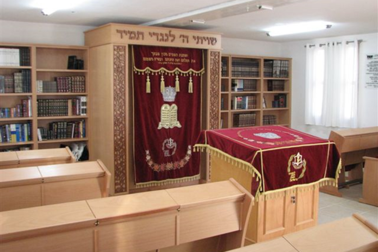 Illustration of the synagogue to be rebuilt by a donation from FIDF supporters Fred and Jeannette Bogart, June 2019. Credit: FIDF.