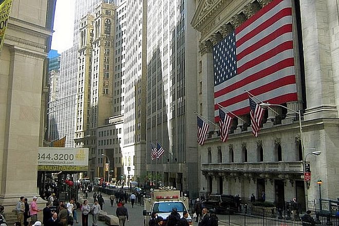 The New York Stock Exchange on Wall Street, by a significant margin the world's largest stock exchange per market capitalization of its listed companies, at $23.1 trillion as of April 2018. Credit: Wikimedia Commons.