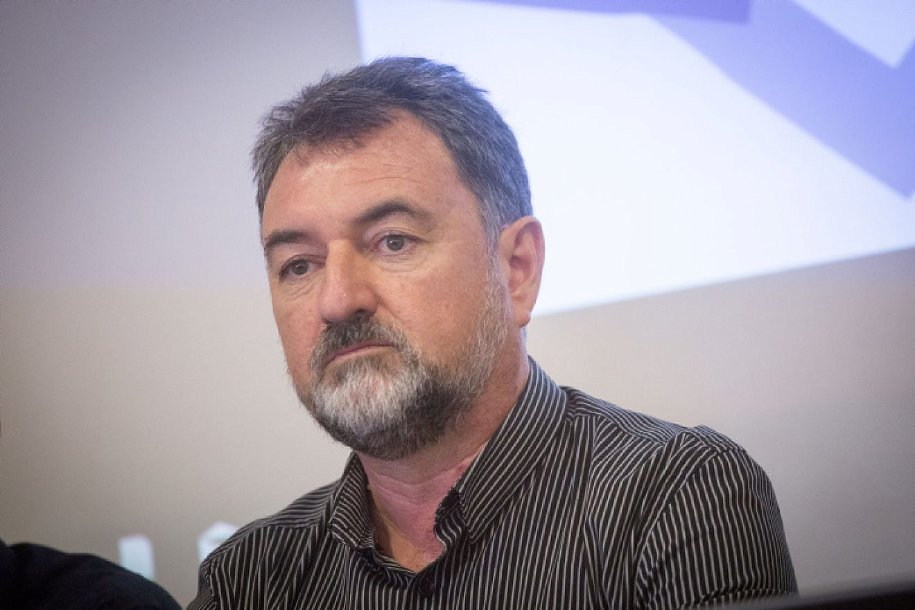 Vladimir Lubarsky, the father of murdered Israeli soldier Ronen Lubarsky, attends a press conference in Tel Aviv on July 3, 2018. Photo by Miriam Alster/Flash90.