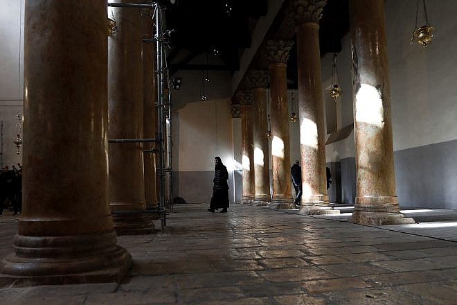 The Church of the Nativity in the West Bank town of Bethlehem, Jan. 6, 2019. Photo by Wisam Hashlamoun/Flash90.