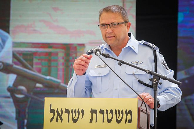 Acting Israel Police Commissioner Maj. Gen. Moti Cohen speaks at the Israel Police Independence Day ceremony in Jerusalem on May 5, 2019. Photo by Flash90.