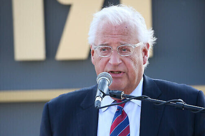 U.S. Ambassador to Israel David Friedman speaks at the dedication ceremony for a new town named after U.S. President Donald Trump in the Golan Heights, June 16, 2019. Photo by David Cohen/Flash90.