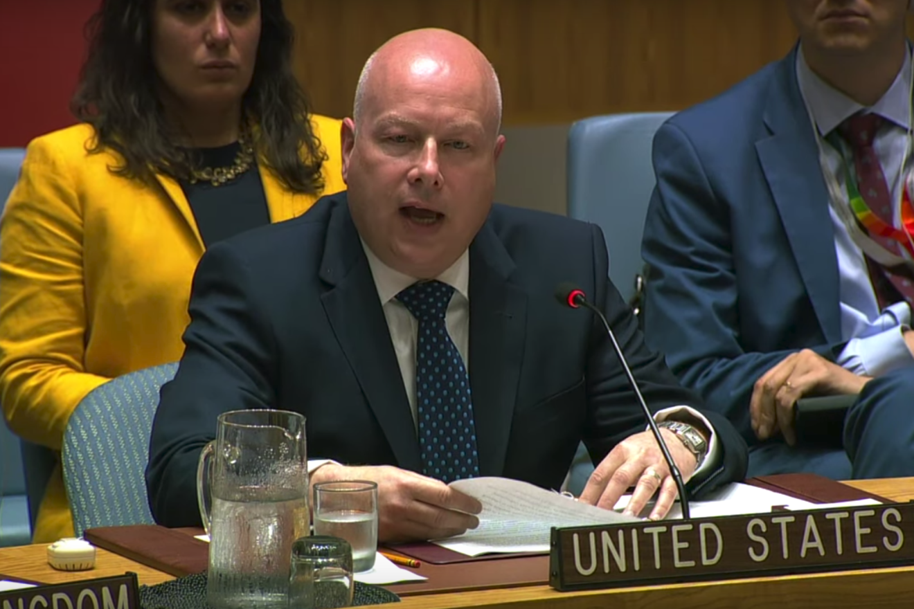 U.S. Mideast envoy Jason Greenblatt at a session of the U.N. Security Council on July 23, 2019. Source: Screenshot.