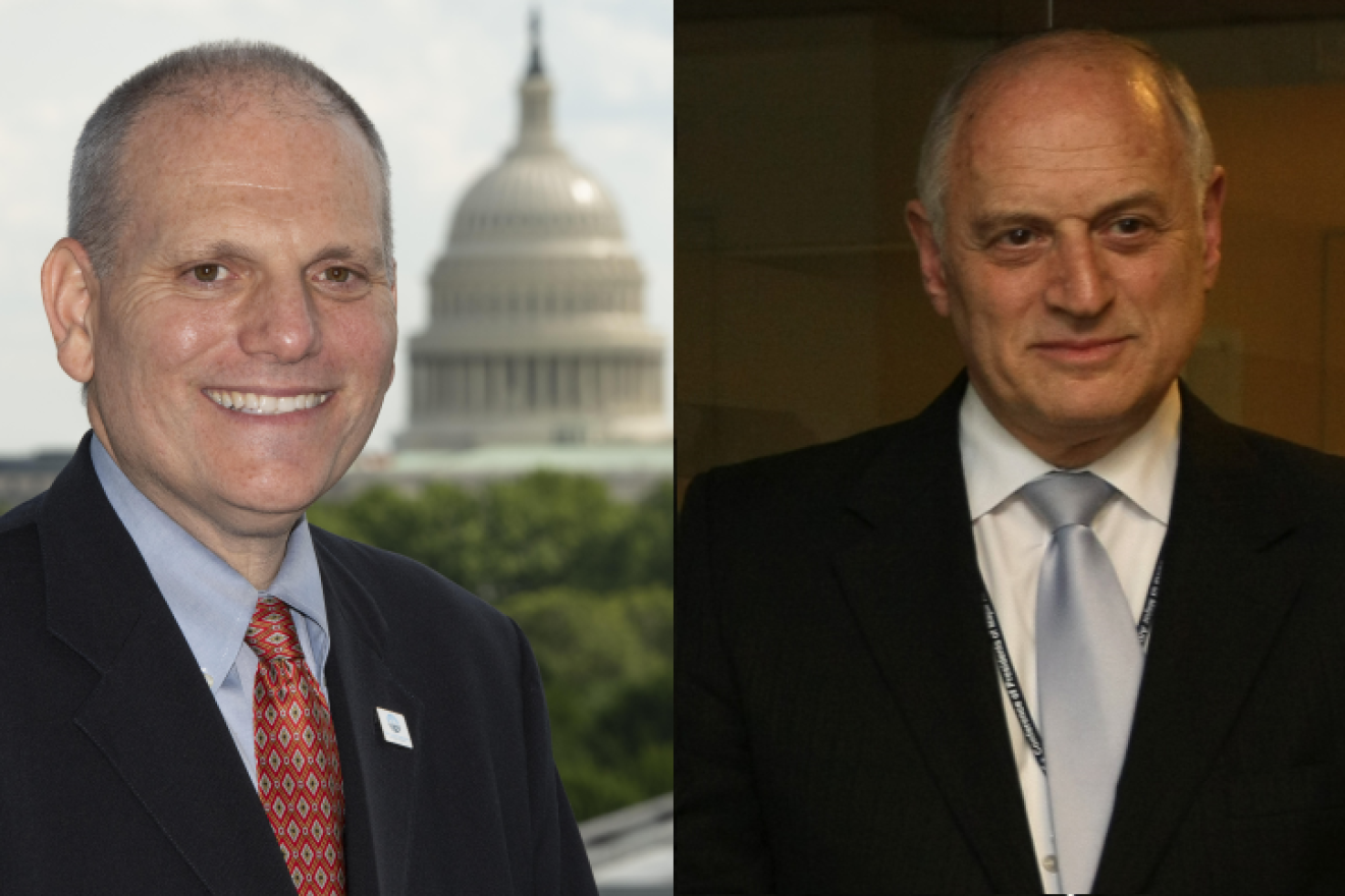 The Conference of Presidents of Major American Jewish Organizations selects William Daroff (left) as new CEO. He will replace Malcolm Hoenlein, who has served with conference since 1986. Photos courtesy of Jewish Federations of Greater Washington/Flash90.