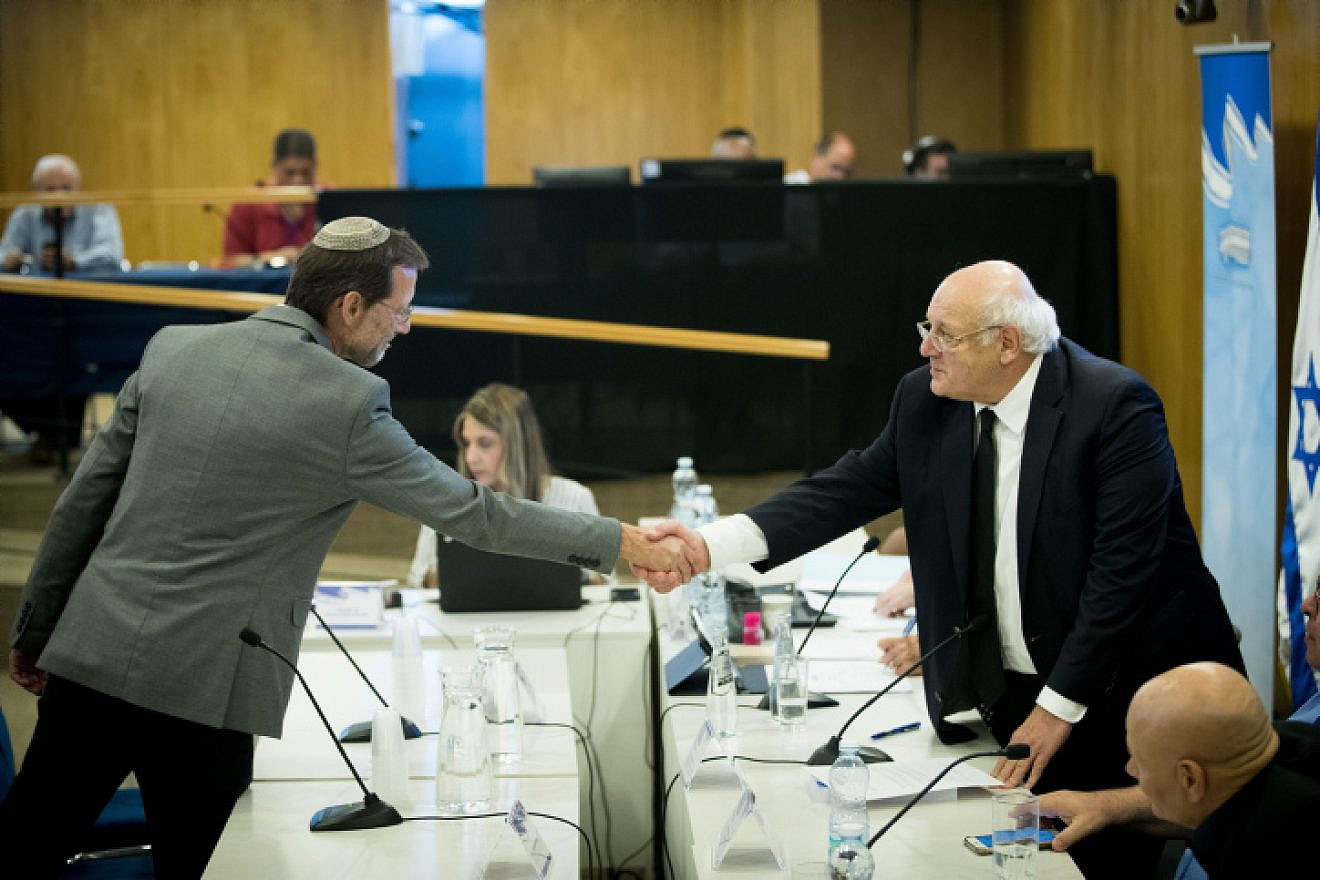 Zehut Party leader Moshe Feiglin at the election committee meeting for the presentation of party lists ahead of the Sept. 2019 election, at the Knesset in Jerusalem, on July 31, 2019. Photo by Yonatan Sindel/Flash90.