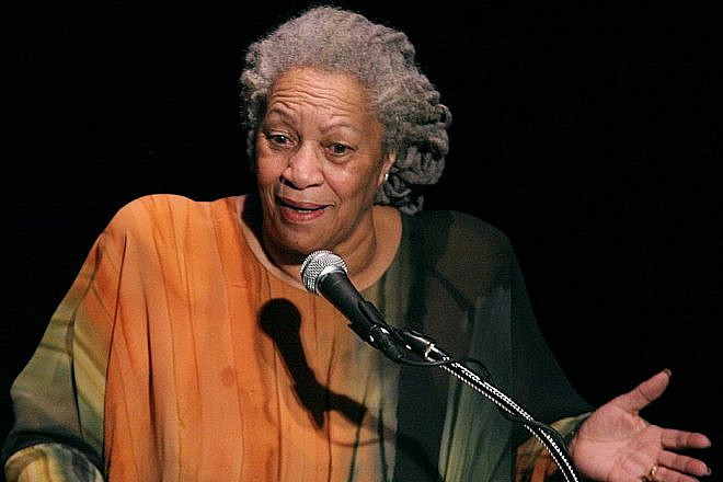 Toni Morrison speaking in 2008. Credit: Angela Radulescu via Wikimedia Commons.