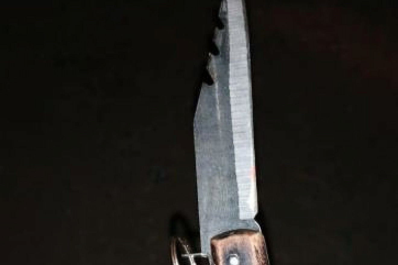 A knife found on a Palestinian suspect arrested by the Israeli military on Saturday, Sept. 21, 2019. Credit: IDF Spokesperson.