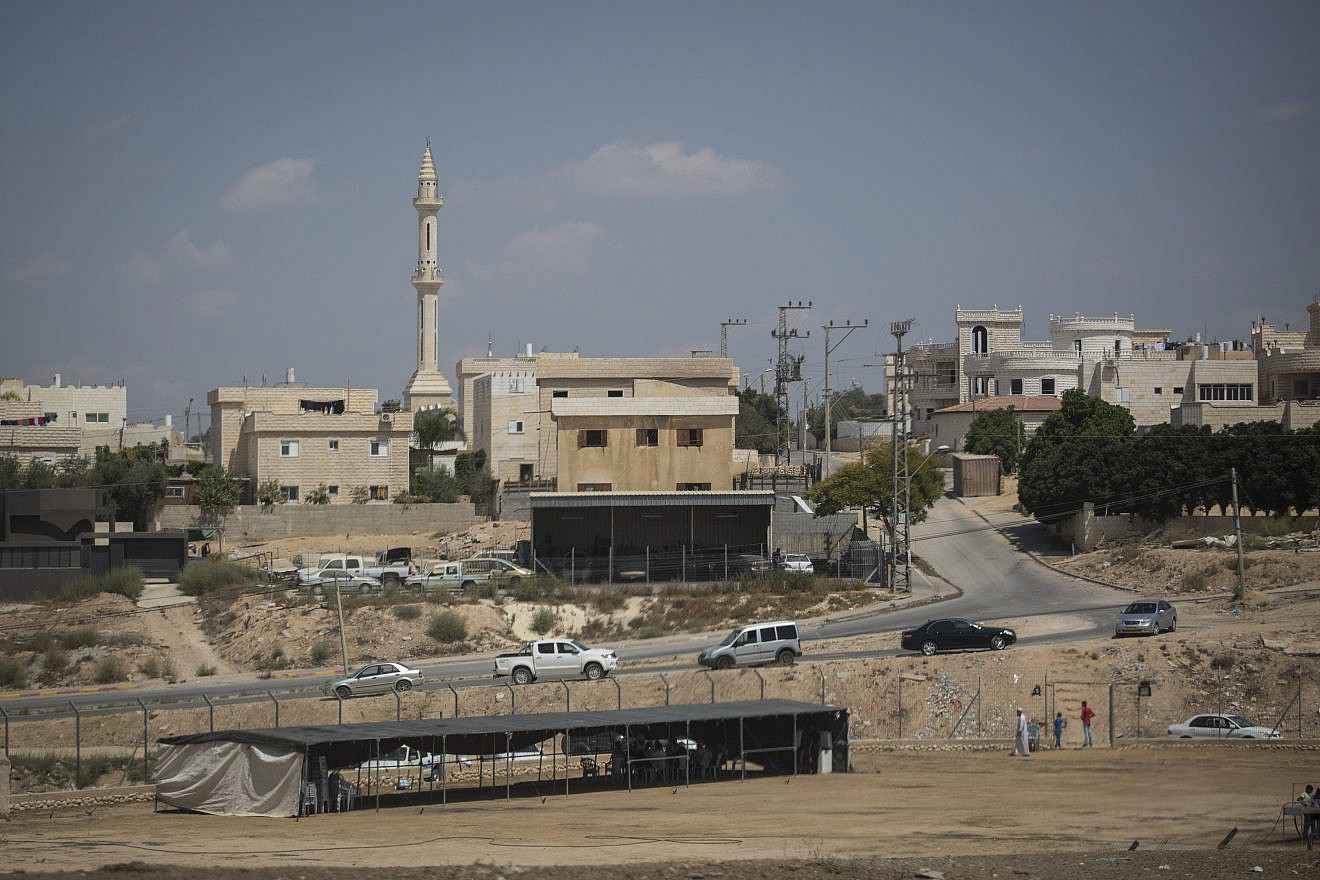 A view of the Bedouin city of Hura in the Negev Desert, south of Beersheva, Aug. 27, 2015. Photo by Hadas Parush/Flash90.