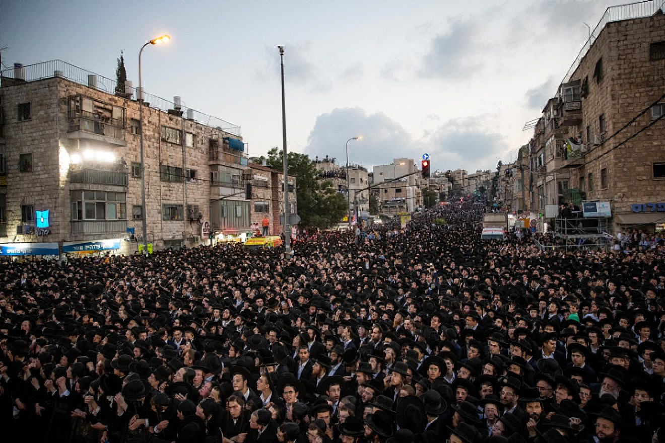 Thousands of ultra-Orthodox supporters of the United Torah Judaism Party rally in Jerusalem, on Sept. 15, 2019. Photo by Yonatan Sindel/Flash90.