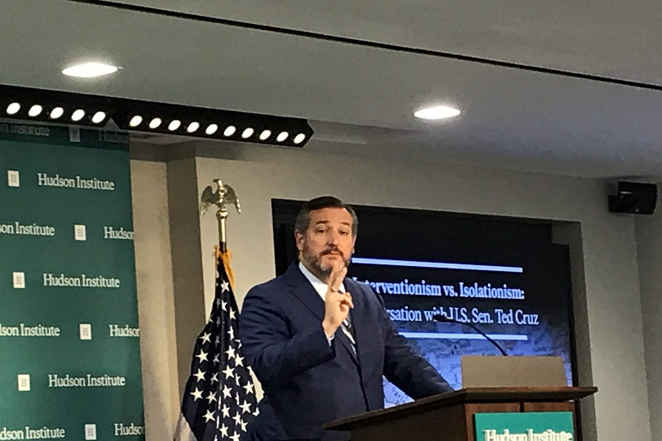 Sen. Ted Cruz (R-Texas) at the Hudson Institute in Washington, D.C., on Sept. 3, 2019. Credit: Jackson Richman/JNS.