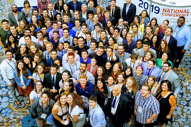 Students involved with “Positively Israel: Influencing the Narrative on Campus,” a program at the Jewish National Fund’s annual conference, September 2019. Credit: JNF-USA.