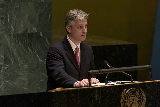 Robert O'Brien addresses the U.N. General Assembly in November 2005. On Sept. 18, 2019, U.S. President Donald Trump named O'Brien to replace John Bolton as national security advisor, Credit: Wikimedia Commons.
