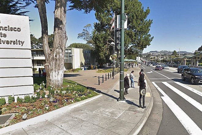 The campus of San Francisco State University, where the director of the Arab and Muslim Ethnicities and Diaspora program has been accused of spreading anti-Semitism and false propaganda against Israel. Source: Screenshot via Google.
