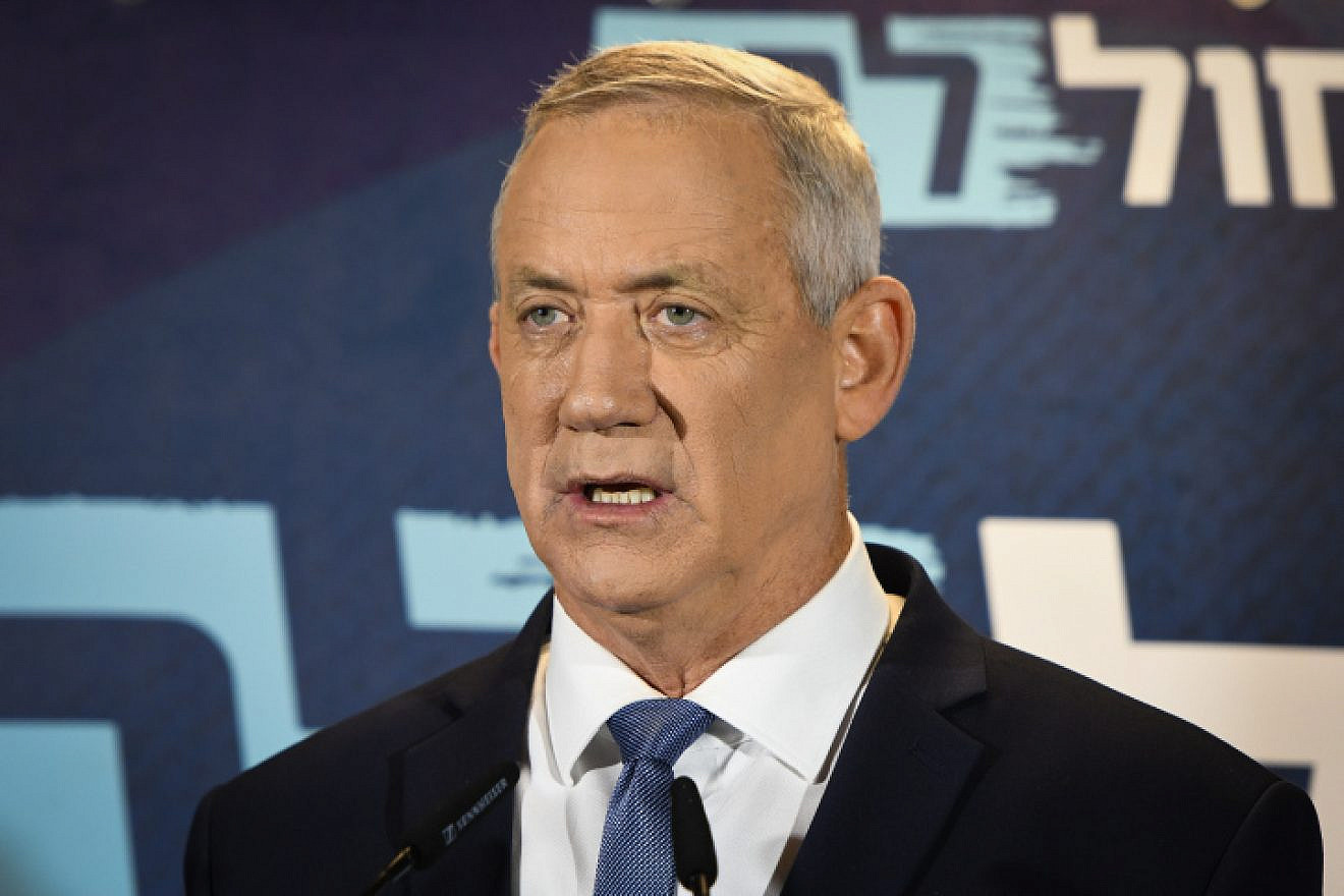 Blue and White Party leader Benny Gantz delivers a statement in Tel Aviv on Sept. 26, 2019. Photo by Avshalom Shoshoni/Flash90.