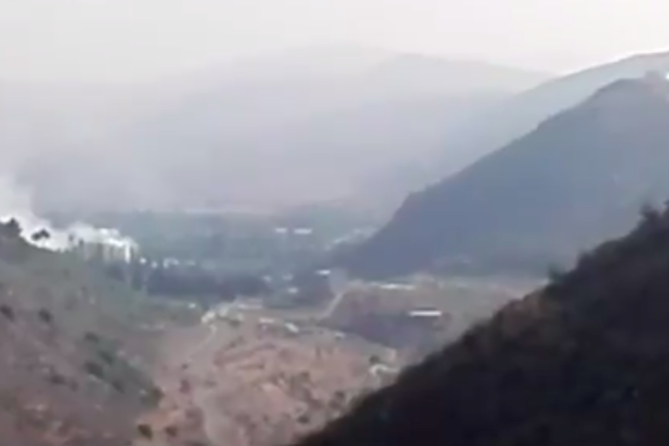 Anti-aircraft missile fired at Israeli UAV in Lebanon on Oct. 31. Source: Screenshot.