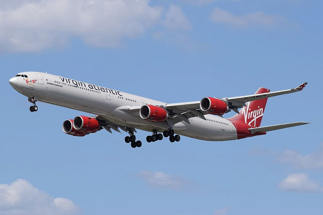 A Virgin Atlantic Airways jet lands at London's Heathrow Airport, on June 7, 2015. Credit: Wikipedia.