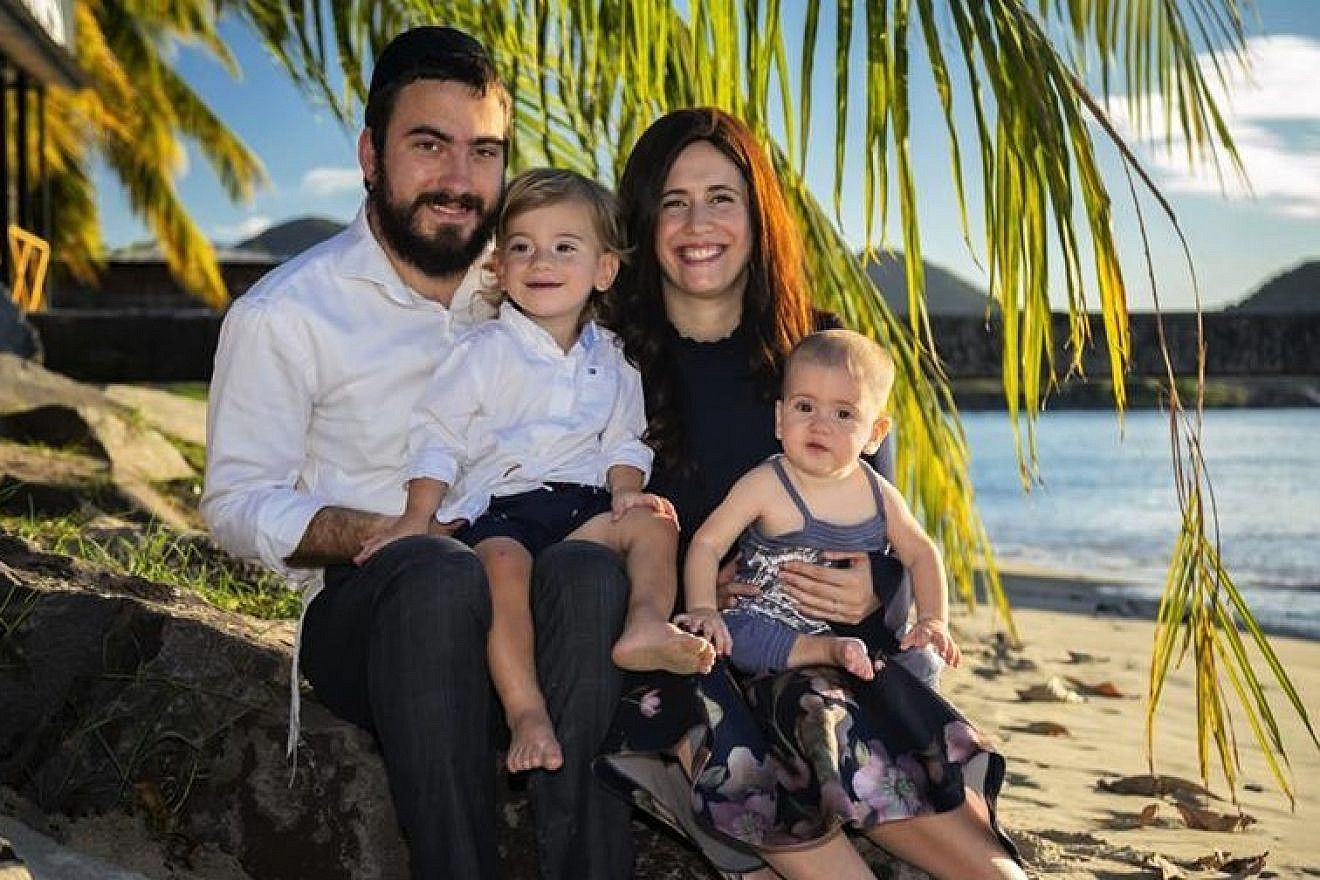 Rabbi Avromy and Sternie Super, and their young children, moved to the Caribbean to open Chabad of St. Lucia in January 2019. Credit: Chabad.org/News.
