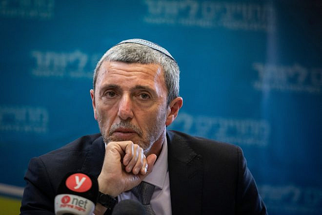 Jewish Home Party chairman Rafi Peretz at faction meeting at the Knesset in Jerusalem, on Nov. 11, 2019. Photo by Hadas Parush/Flash90.