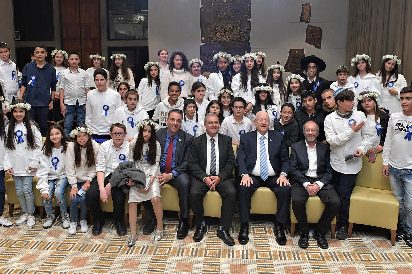 Israel's President Reuven Rivlin hosted an annual bar and bat mitzvah event for children who have been injured in terrorist attacks, complete with a performance by 2018 Eurovision Song Contest winner Netta Barzilai, Dec. 19, 2019, Photo by Kobi Gideon/GPO.