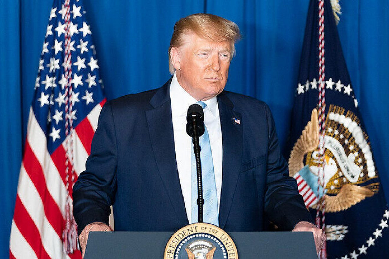 U.S. President Donald Trump delivers remarks on the death of Iranian Islamic Revolutionary Guard Corps commander Qassem Soleimani on Jan. 3, 2010. Official White House Photo by Shealah Craighead.