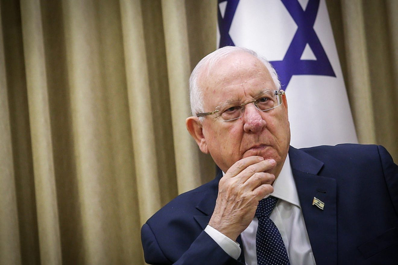 Israeli President Reuven Rivlin in Jerusalem on Jan. 6, 2020. Photo by Flash90.