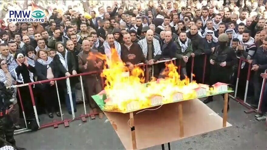 Fatah threatens the burning of Jewish towns as part of continued terrorism against Israelis and as an effort, along with the proposition of murder, to stop the Fifth World Holocaust Forum and other commemorative memorials from taking place during the week of Jan. 19, 2020. Source: Palestinian Media Watch.