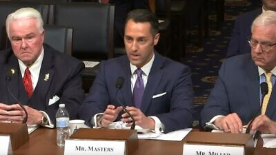 Michael Masters, CEO and national director of the Secure Community Network, the security arm of the Jewish Federation of North America and the Conference of Presidents of Major American Jewish Organizations, in his testimony before the Committee on Homeland Security. Source: Screenshot.