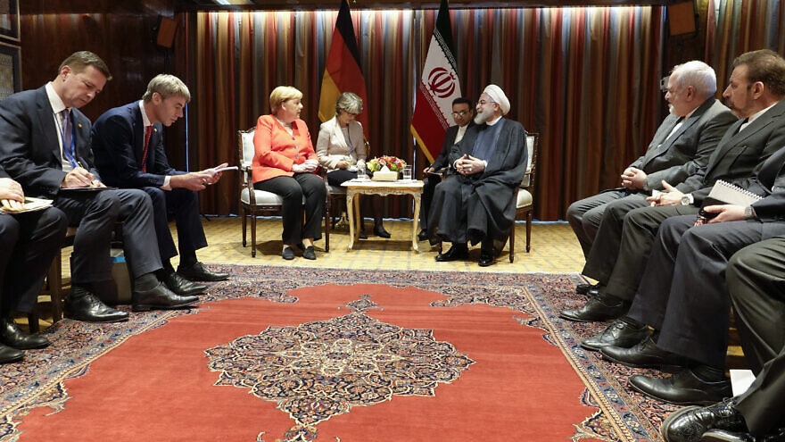 German Chancellor Angela Merkel meeting with Iran's President Hassan Rouhani at the United Nations on Sept. 24, 2019. Credit: Office of the Iranian President.