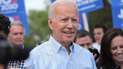 Former U.S. Vice President Joe Biden walks with supporters at a march in Clear Lake, Iowa, on Aug. 9, 2019. Photo: Gage Skidmore via Wikimedia Commons.