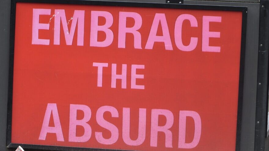 Sign at 50th Street and Broadway, New York City, Feb. 16, 2020. Photo by Carin M. Smilk.