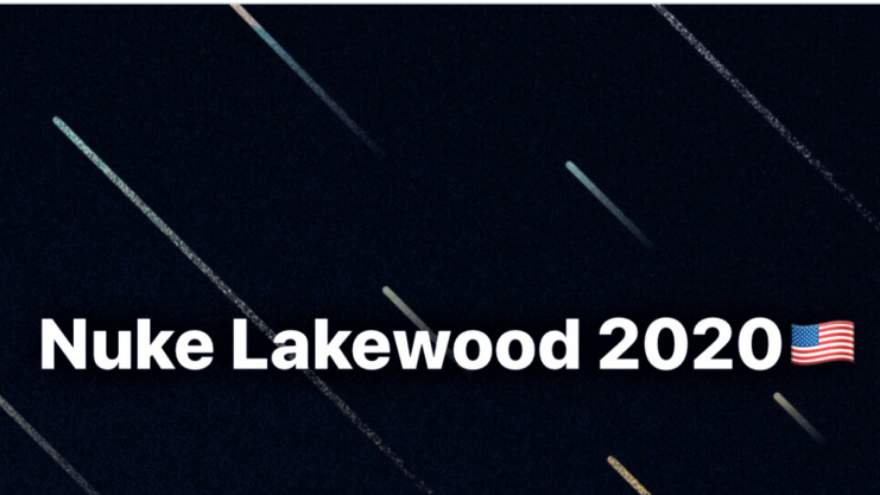 Image of an anti-Semitic Twitter user advocating for the heavily Jewish town of Lakewood, N.J., to be “nuked.” Source: Screenshot.