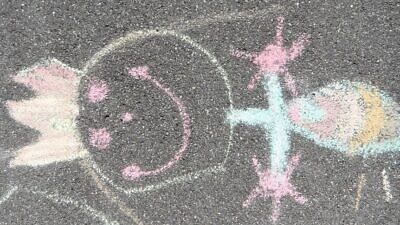Child's chalk drawing. Credit: Pixabay.
