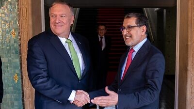 U.S. Secretary of State Mike Pompeo meets with Moroccan Prime Minister Saad-Eddine el-Othmani, in Rabat, Morocco, on Dec. 5, 2019. Credit: Ron Przysucha/U.S. State Department.