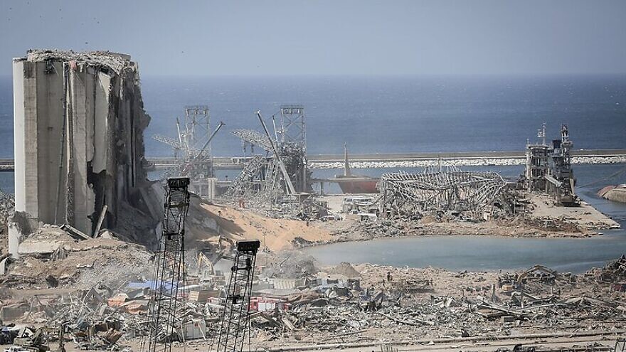 A view of the damage caused by multiple explosions in Beirut one day later on Aug. 5, 2020. Credit: Wikimedia Commons.